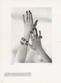 Cartier 1947 Bracelet, Bague, rubis, or, diamant, Photo Meerson