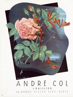 André Col 1946 Ballerina & Dragonflies Clips, Toni J. Mella