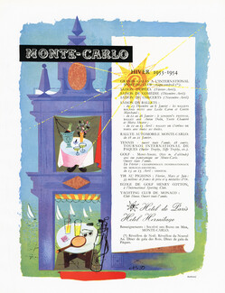 Monte Carlo 1953 Hotel de Paris & Hotel Hermitage, Hiver 53-54