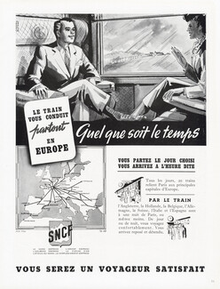 SNCF 1949 Le Train Vous Conduit Partout en Europe, Cheval Batany