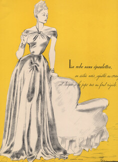 Madeleine Vionnet 1932 Mourgue Evening Gown Fashion Illustration