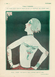 Charles Gesmar 1920 Foll'Modes Roaring Twenties Tatoo Sexy Girl