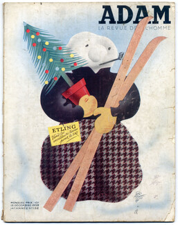 Adam 1938 N°152 Paolo Garretto, Snowman, Christmas, Etling