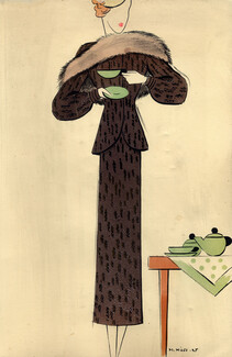 Raimon 1936 M. Küss Fashion Illustration Tea
