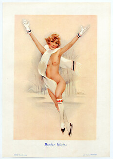Bombe Glacée, 1929 - Suzanne Meunier Patineuse, Nude Ice Skating Eros
