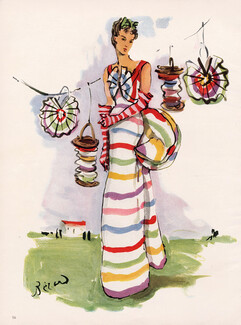 Christian Bérard 1939 Lampions, Fashion Illustration