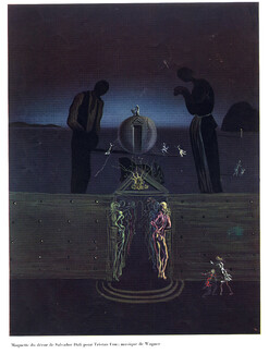 Salvador Dali 1948 Maquette du décor de Tristan Fou, Theatre Scenery