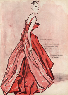 Christian Dior 1949 Dress for a ball, René Bouché
