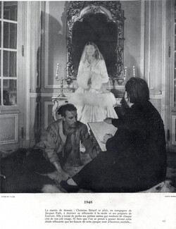 Jacques Fath 1947 Wedding Dress, Mr Jacques Fath & Christian Berard Portraits, Photo Schall