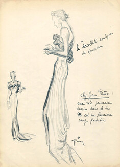 Croquis de la Dernière Heure, 1937 - Jean Patou René Gruau