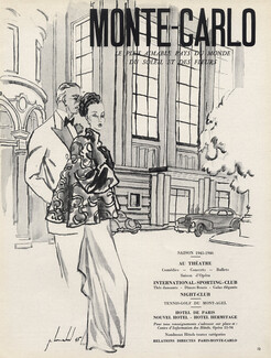 Monte Carlo 1946 Sporting Club, Elegant, Evening Gown, Pierre Louchel