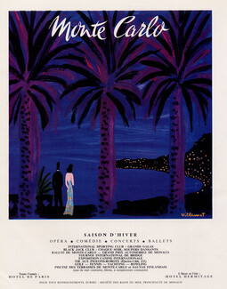 Monte Carlo 1964 Bernard Villemot Seashore