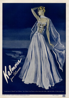 Madeleine Vionnet 1938 Kalmour, Celanese, Fashion Illustration
