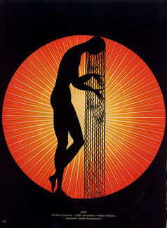 Ombre et Lumière, 1928 - Erté Couverture Harper's Bazaar