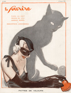 Pattes de Velours, 1933 - Fabius Lorenzi Mask, Cat, Le Sourire