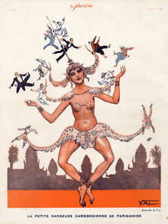 Valvérane (Val) 1931 Cambodian Dancer, Angkor, Le Sourire