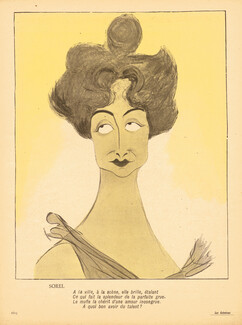 Camara 1903 Cécile Sorel, Caricature