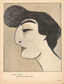 Leal da Camara 1903 Andrée Mégard, Caricature