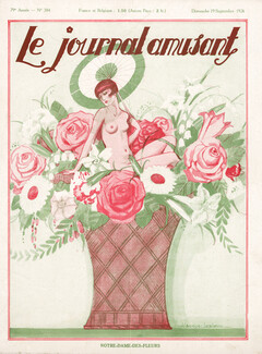 Notre-Dame-des-Fleurs, 1926 - Jacques Leclerc Roses, Le Journal Amusant Cover