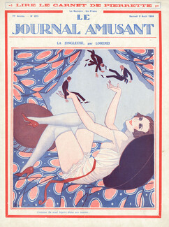 La Jongleuse, 1924 - Lorenzi The Juggler, Le Journal Amusant Cover