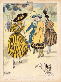 Raymond de la Nézière 1915 Elegant Parisiennes, French Bulldog