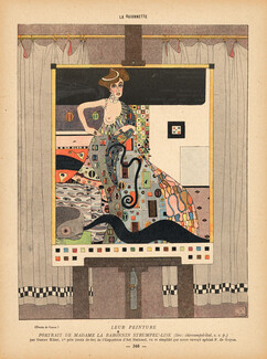 Felix de Goyon 1917 Baronnin Strumpel'Lise par Gustav Klimt vu et Simplifié par Goyon