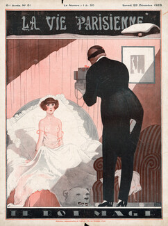 Georges Léonnec 1923 La Vie Parisienne Cover, Le Roi Mage, Bear Rug, Christmas