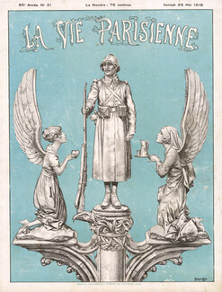 Cheri Herouard 1918 Military Angel Nurse, World War I, La Vie Parisienne Cover