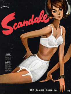 Scandale (Lingerie) 1962 Girdle Bra Pin-up Pierre Couronne