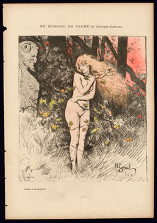 En Mémoire du Faune, 1895 - Henry Gerbault Faun, Nude
