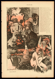 Élégie, 1895 - Paul Balluriau Faun in the Garden, Text by Ernest Raynaud