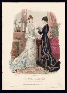 Anaïs Toudouze 1879 La Mode Illustrée N°7, Original Fashion Engraving