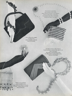 Comment briller cet hiver, 1956 - Hermès Gloves, Roger Model for Givenchy Handbags, Photo Henry Clarke
