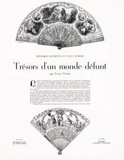 Trésors d'un monde défunt, 1947 - Histoire de l'éventail, Hand Fan History, Article, Text by Léon Geerts, 5 pages