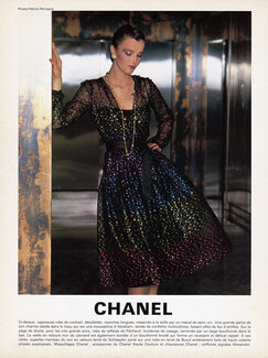 Chanel 1979 Robe Cocktail Mousseline Abraham, Photo Perroquin