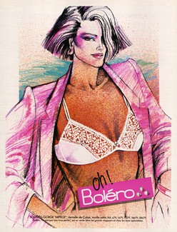 Boléro (Lingerie) 1984 Bra, Fashion Illustration