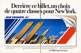 Air France 1986 Quatre classes pour New York, Twin Towers Empire State Building