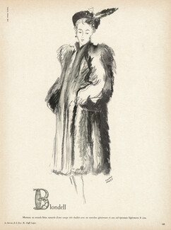 Blondell (Fur Clothing) 1946 Fox Fur Coat, Pierre Pagès