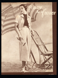 Hermès 1936 Beachwear, Femme de France Cover, Photo Dorvyne