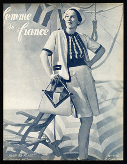 Lucien Lelong 1936 Pour la Plage, Beachwear, Femme de France Cover