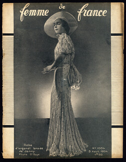 Jenny 1934 Robe d'organdi brodé, Photo Paul O'Doyé