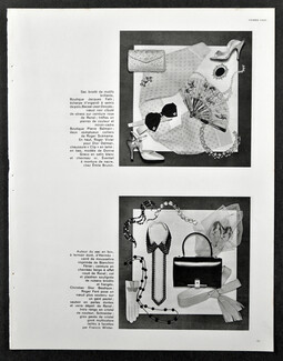 Vitrines de Paris 1956 Roger Vivier, Eventail Emile Brunin, Hermès Handbag, Renel...