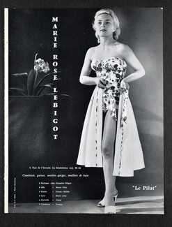 Marie-Rose Lebigot (Swimwear) 1956 Modèle "Le Pilat", Photo Mandinian