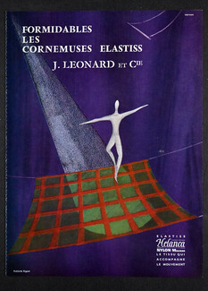 Leonard & Cie (Fabric) 1960 Cornemuses élastiss