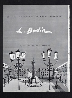 L. Bodin (Fabric) 1957 Place Vendôme, 5 rue de la Paix