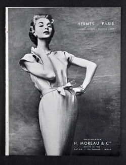 Hermès (Couture) 1956 Robe en toile de lin, Moreau & Cie