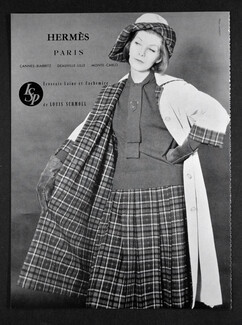 Hermès (Couture) 1961 Ecossais Louis Schmoll, Photo Robert Laurent