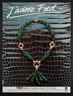 Fred 1981 Necklace, Crocodile Handbag