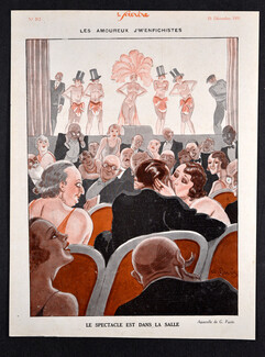 Les Amoureux J'menfichistes, 1931 - Georges Pavis Lovers at the Music Hall, The show is in the hall