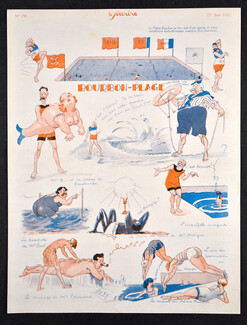 Bourbon-Plage, 1932 - D'Es Politicians at the Beach, Palais Bourbon